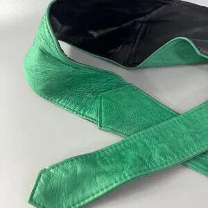 Kenzo Paris Cuir Veritable Made in France Green Leather Wide Belt Kenzo | Accessories | Kenzo Paris Cuir Veritable Made In  main image 3